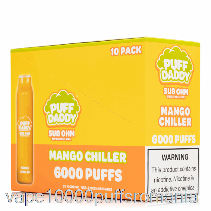 Vape Romania [10-pack] Puff Daddy 6000 De Unica Folosinta